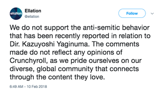 Illustration for article titled Anime Director Causes Controversy With Anti-Semitic TweetsÂ